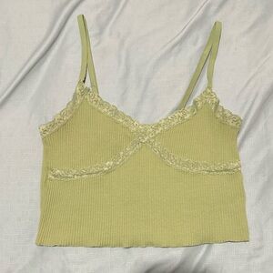 green lace cami